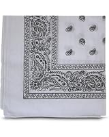 Large Foulard Bandana Navy En Laine Et Cachemire, Imprimé Bandana