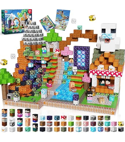 Playmags Ensemble De 100 Blocs Magnétiques 3D pour Enfants - Jouets À Aimant Puissant STEM