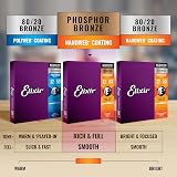 Elixir Acoustic Guitar Strings Phosphor Bronze NANOWEB 11-52 Custom Light 3-Pack view 6