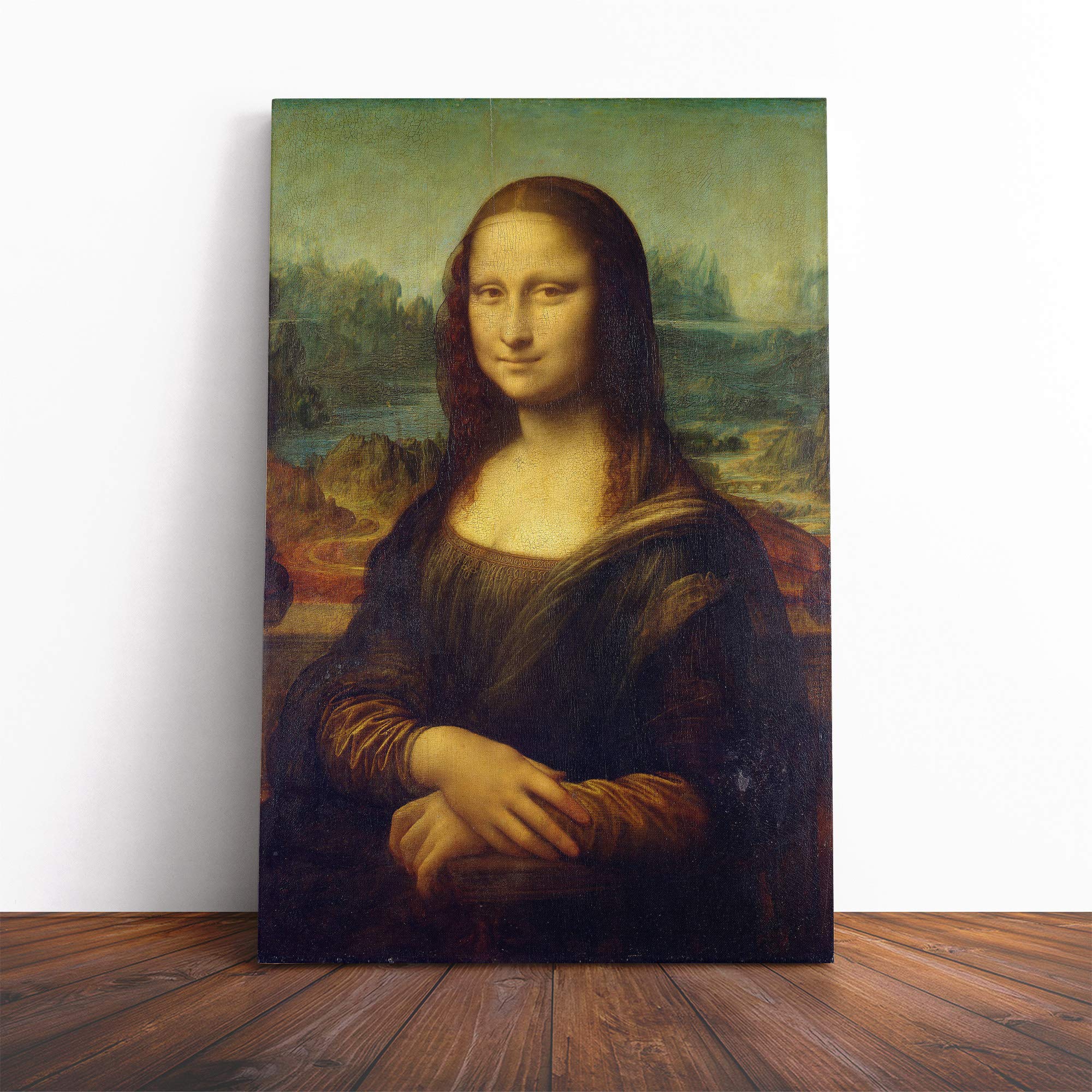Leonardo Da Vinci The Mona Lisa Canvas Print | Gallery Wrapped 30mm Frame Wall Art | 20x14 inches | Ready to Hang | Modern Picture | Living Room Bedroom Lounge Office