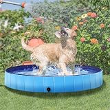 Yaheetech PVC Foldable Dog Pool Extra Large 160x30cm Blue Portable view 2