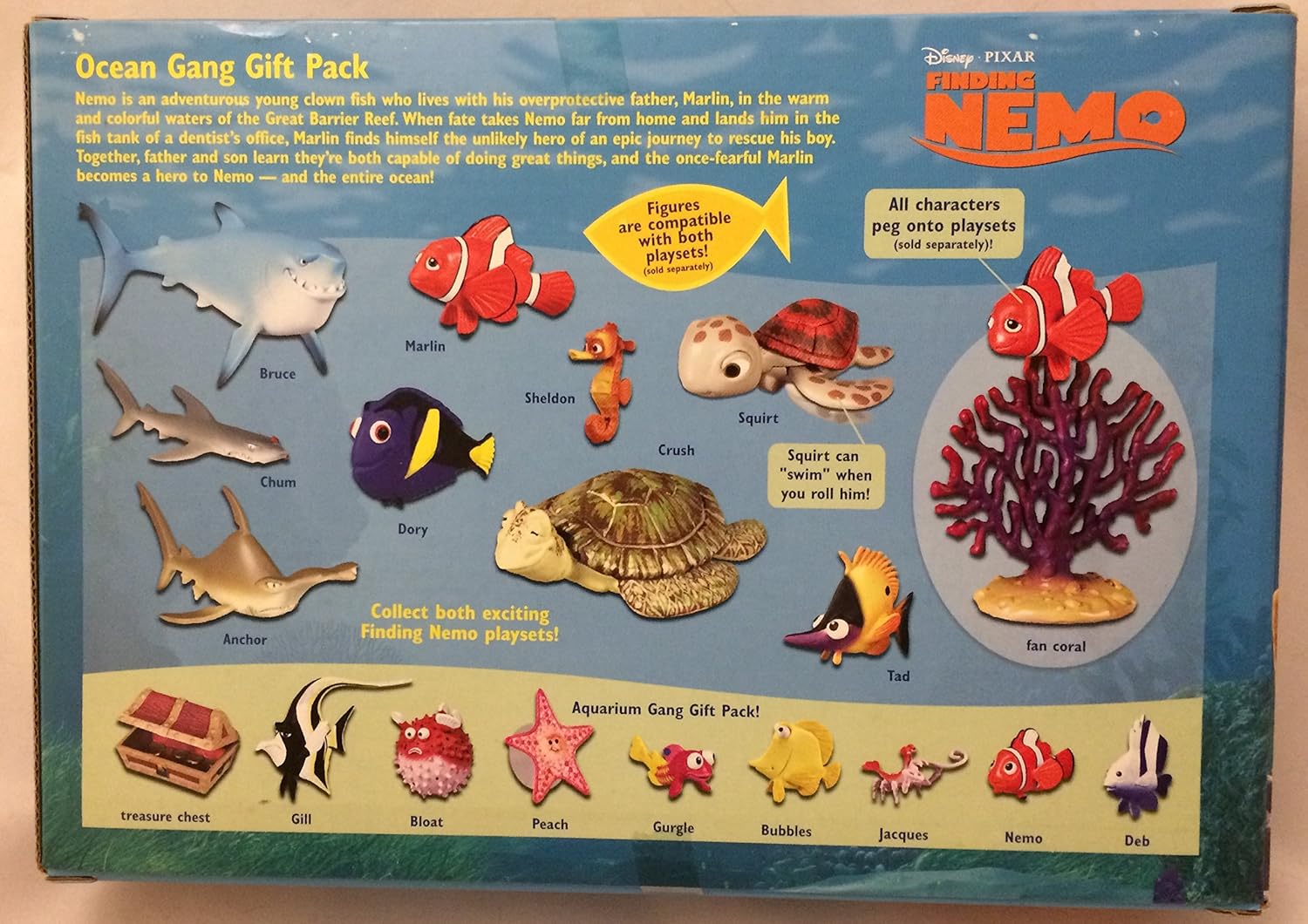 finding nemo aquarium gang toys