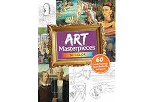 Art Masterpieces to Color: 60 Great Paintings from Botticelli to Picasso (Dover Art Coloring Book)