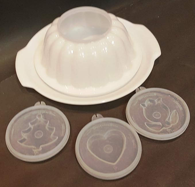 Tupperware Jello Mold JelRing JelNServe Round with Tree