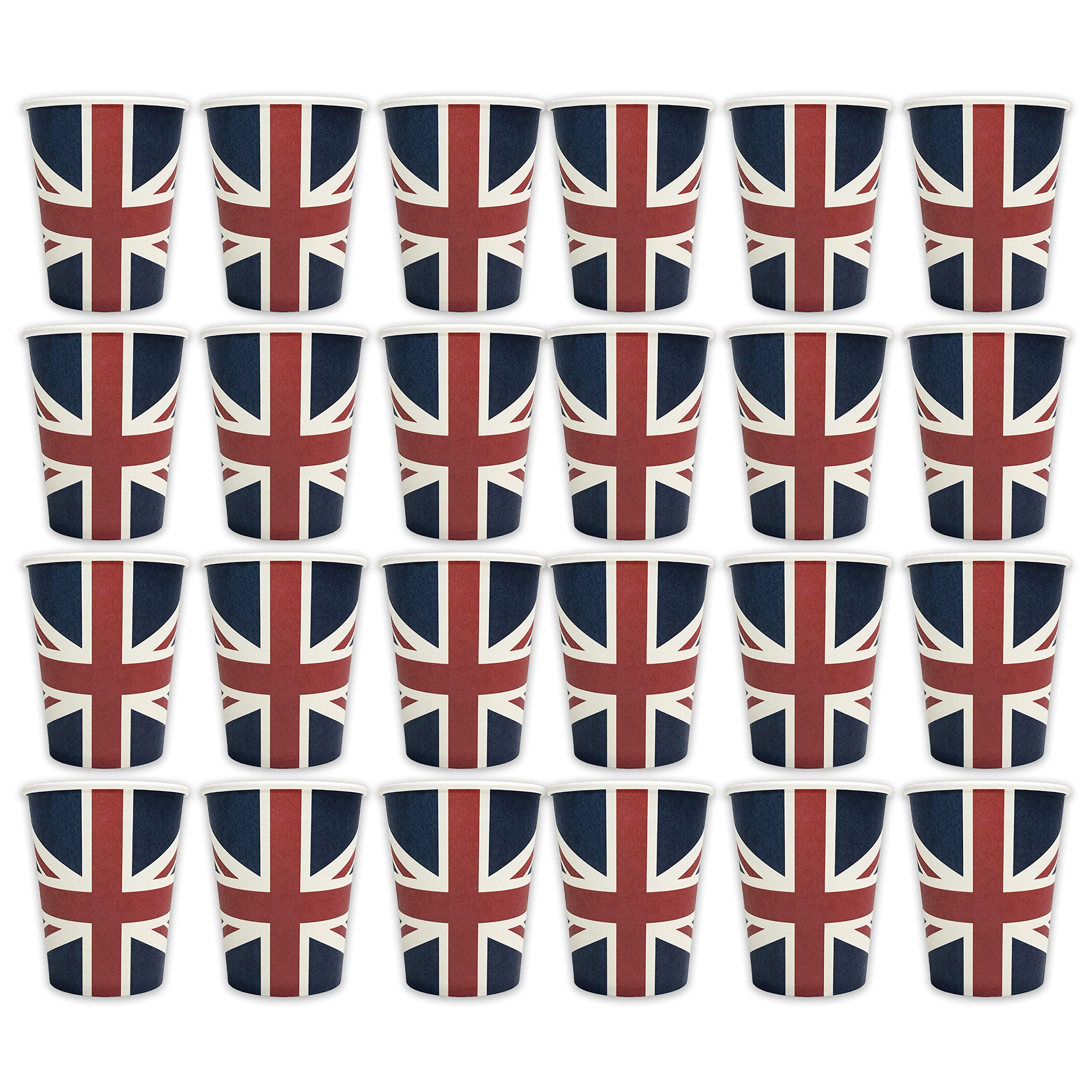 Robelli 24 x Union Jack Tableware King's Coronation Cardboard Cups