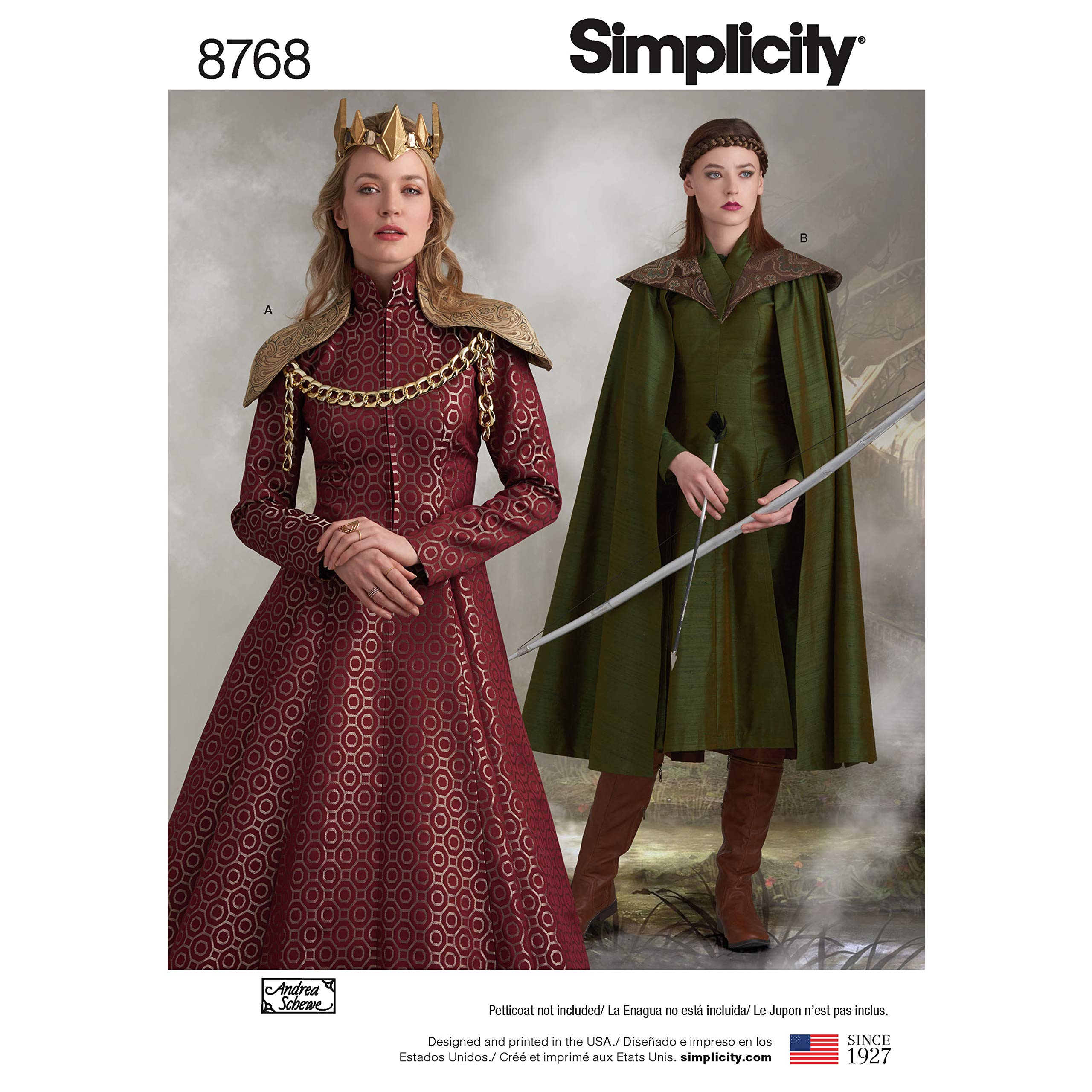 Simplicity SimplicityPattern 8768 Misses' Fantasy Costumes, Paper, White, ONE Size