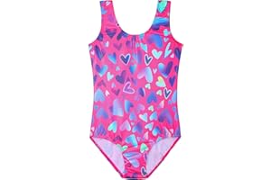 HOZIY Gymnastics Leotards for Girls Toddlers Kids Sleeveless Tumbling Outfits for Dance Print