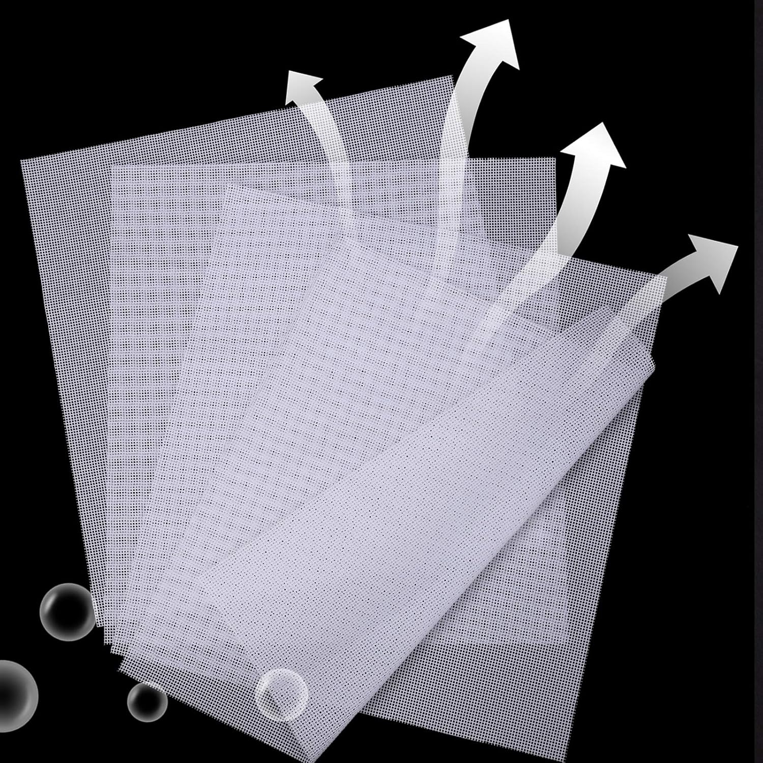 4Pcs Kitchen NonStick Silicone Dehydrator Sheets For Fruit Dryer/Silicone Steamer Mesh/Pad