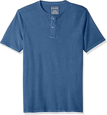 Dockers Henley - Playera de Manga Corta para Hombre, Azul (Copen Blue