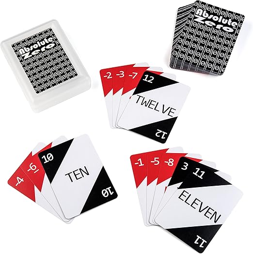 Absolute Zero Card Game Family Fun Math Game! Toys