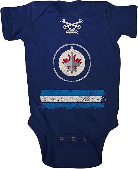 NHL Winnipeg Jets Beeler Vintage Infant Jersey Creeper, Newborn, Navy Clothing