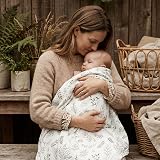 Soarwg Kids Muslin Swaddle Blankets 95x100 cm Pack of 3 Baby Burp Cloths view 7