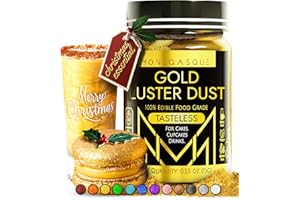 MONÉGASQUE Gold Edible Glitter for Drinks 15g – Edible Glitter for Cakes & Cocktail - Christmas Drink Sparkles & Cake Sprinkl