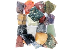 ZAICUS Mixed Raw Stones For Jewelry Making 1,000+ Carats Rough Gemstones For Tumbling Bulk, Polishing, Cabbing, Lapidary, Fountain Rocks, Decoration, Wire Wrapping, Gem Mining, Reiki Healing