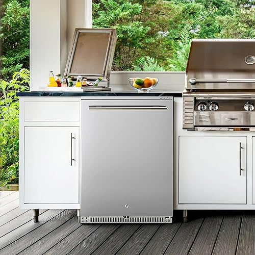 Frostronics 24 Inch Outdoor Beverage Refrigerator, 168 Can Outdoor