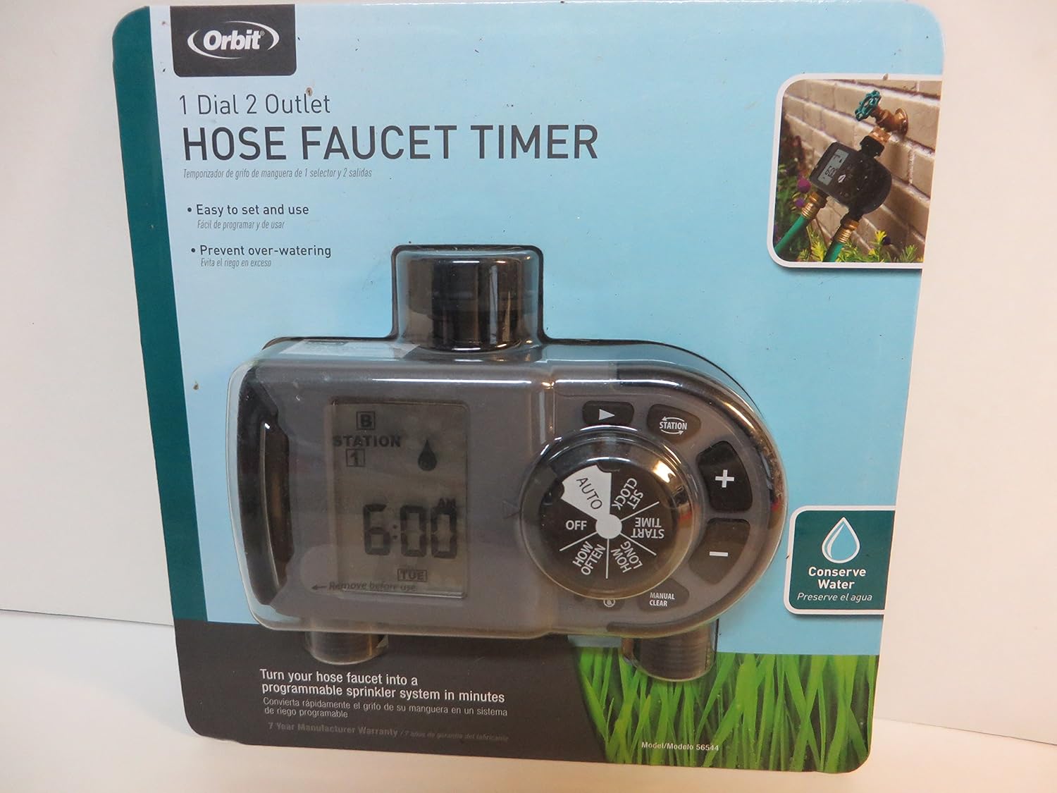 Orbit Irrigation Systems 2 Outlet Hose Faucet Timer 56544 Amazon Co Uk Garden Outdoors