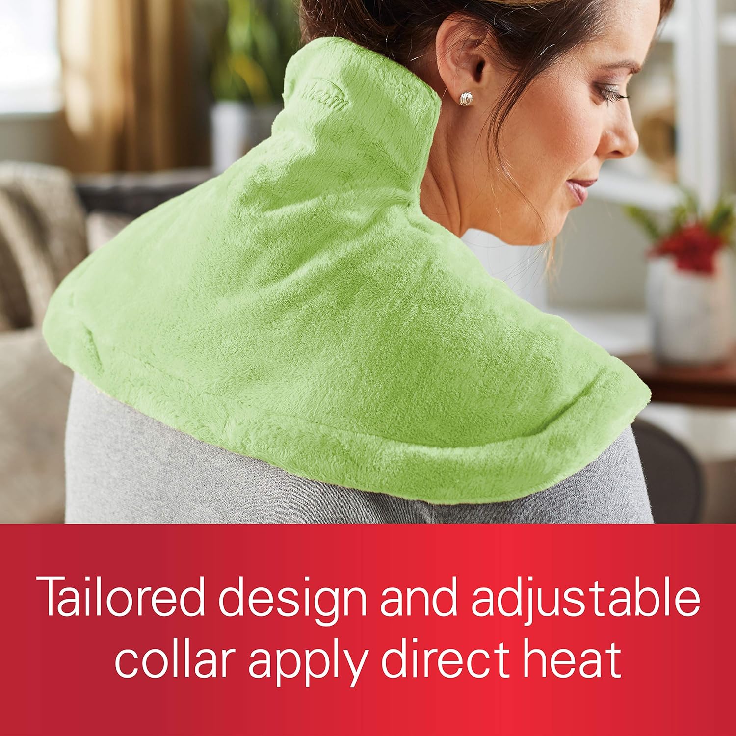 Sunbeam Heating Pad for Neck & Shoulder Pain Relief | Standard Size Renue, 4 Heat Settings with Auto-Off | Spa Green, 14-Inch x 22-Inch: Health & Personal Care