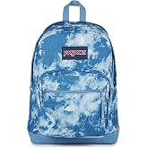 JanSport Right Pack Expressions Backpack &ndash; Main Compartment, 15-inch Padded Laptop Compartment, Side Water Bottle Pocket, Utility Pocket with Zippered Rain Flap, Denim Wash Blue