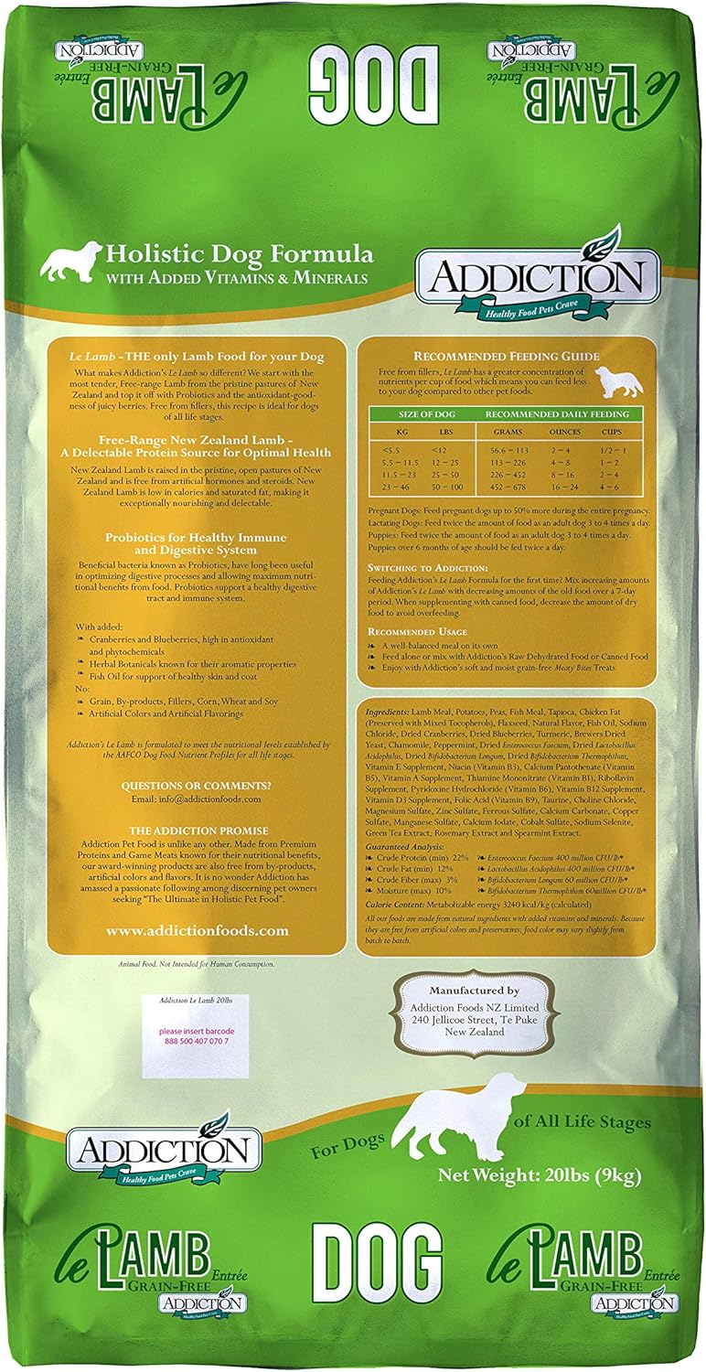 addiction lamb dog food