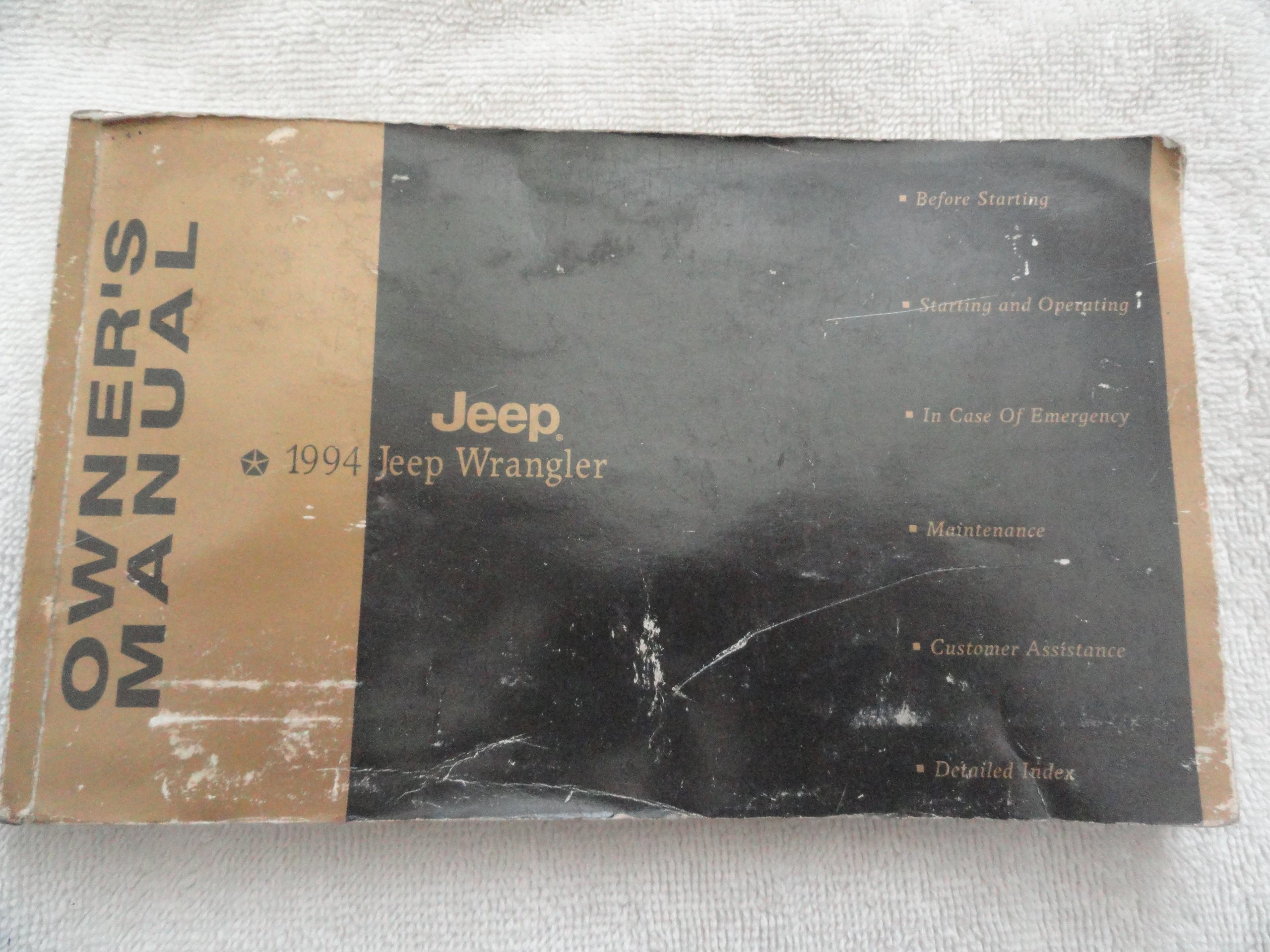 1994 Jeep Wrangler Owners Manual Paperback – 1994