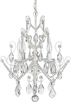 white chandelier for nursery