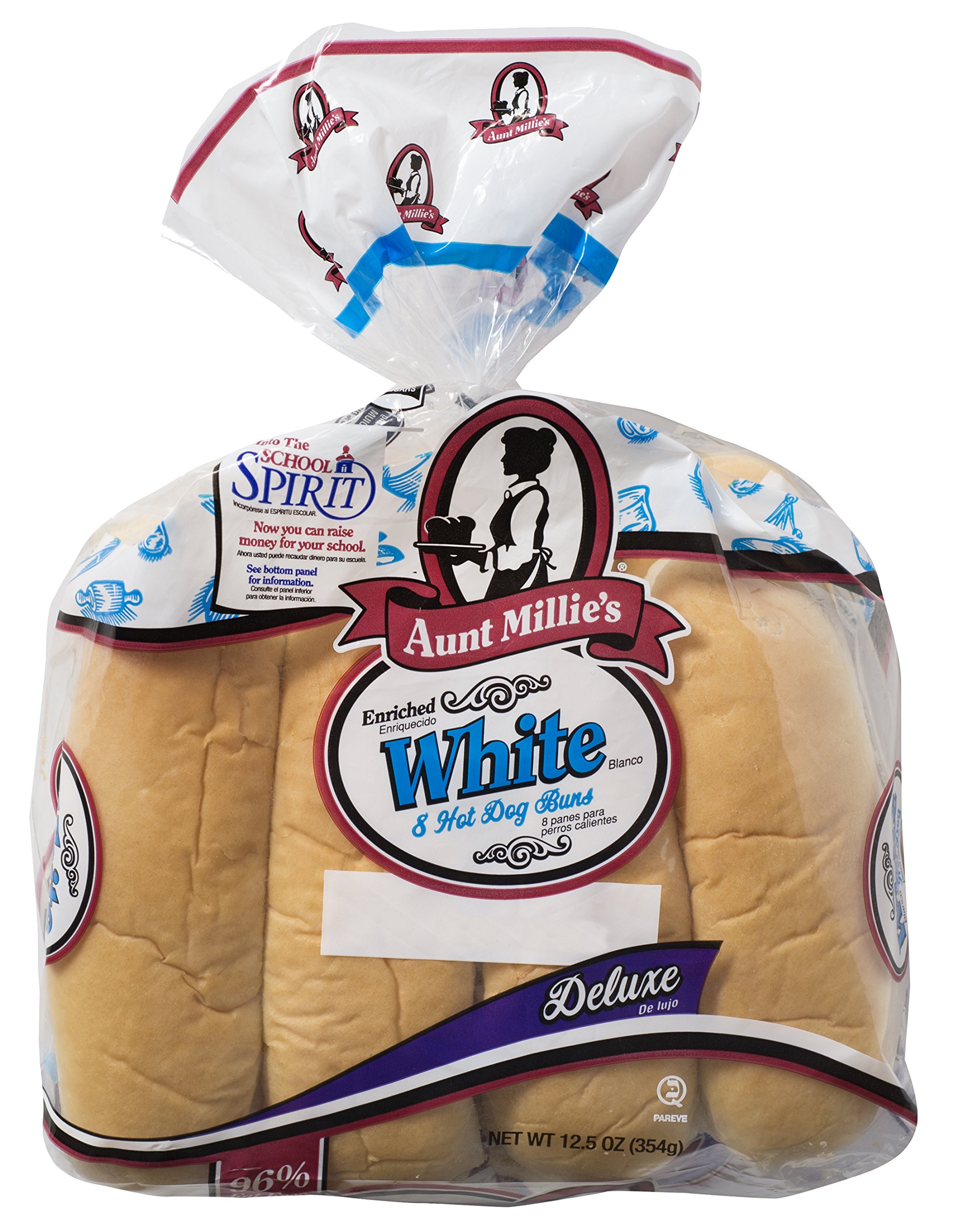 Aunt Millie's Bakeries Deluxe White Hot Dog Buns, 12.5 Oz on Galleon