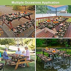 Picnic Table Cover with Bench Covers Camping