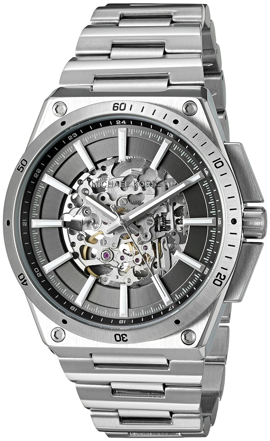 Michael Kors Mens Wilder MK9021 Silver Stainless-Steel Automatic Dress Watch: Michael Kors: Amazon.es: Relojes