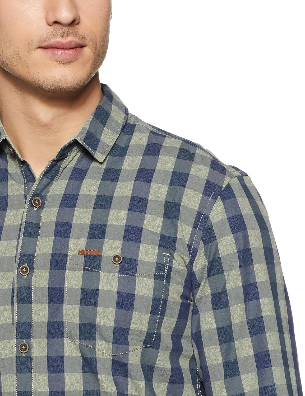 wrangler men's checkered slim fit casual shirt