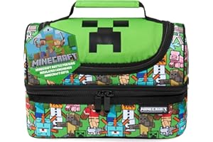 Minecraft Insulated Lunch Bag for Kids Creeper Lunchbox for Boys School Supplies Food Carrier Snacks Picnic Beach Days Travel Gamer Gifts for Kids (Multi)