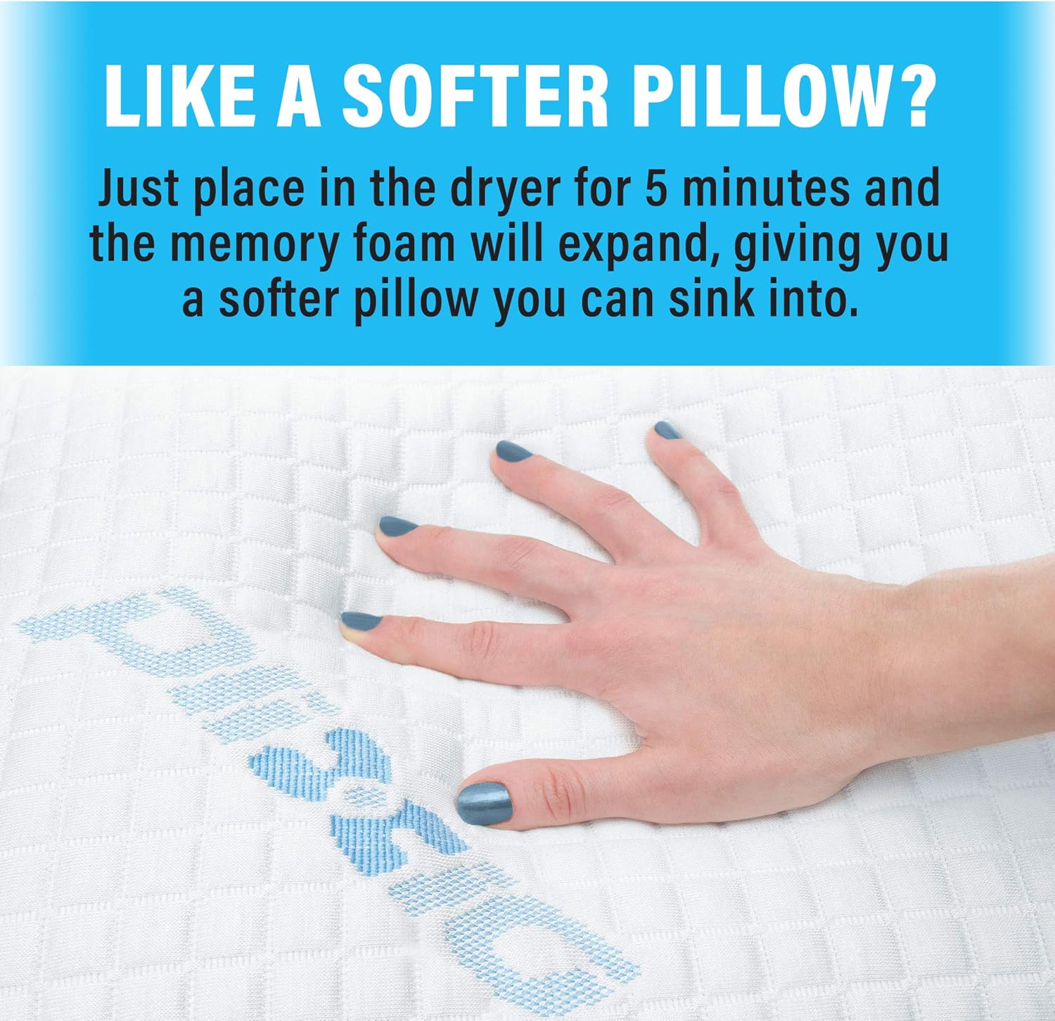 2 Pack Shredded Memory Foam Bed Pillows for Sleeping - Bamboo Cooling Hypoallergenic Sleep Pillow for Back and Side Sleeper - Queen Size: Home & Kitchen