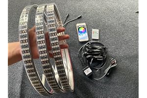 YDZWAVUI Dream Color Chasing Lighted Wheel for Polaris Slingshot 2015-2022 3Wheeler S/R/SL/SLR/GT 15.5" Quad Row Wheel Rim Well Lights Brightest Rings Bluetooth Remte