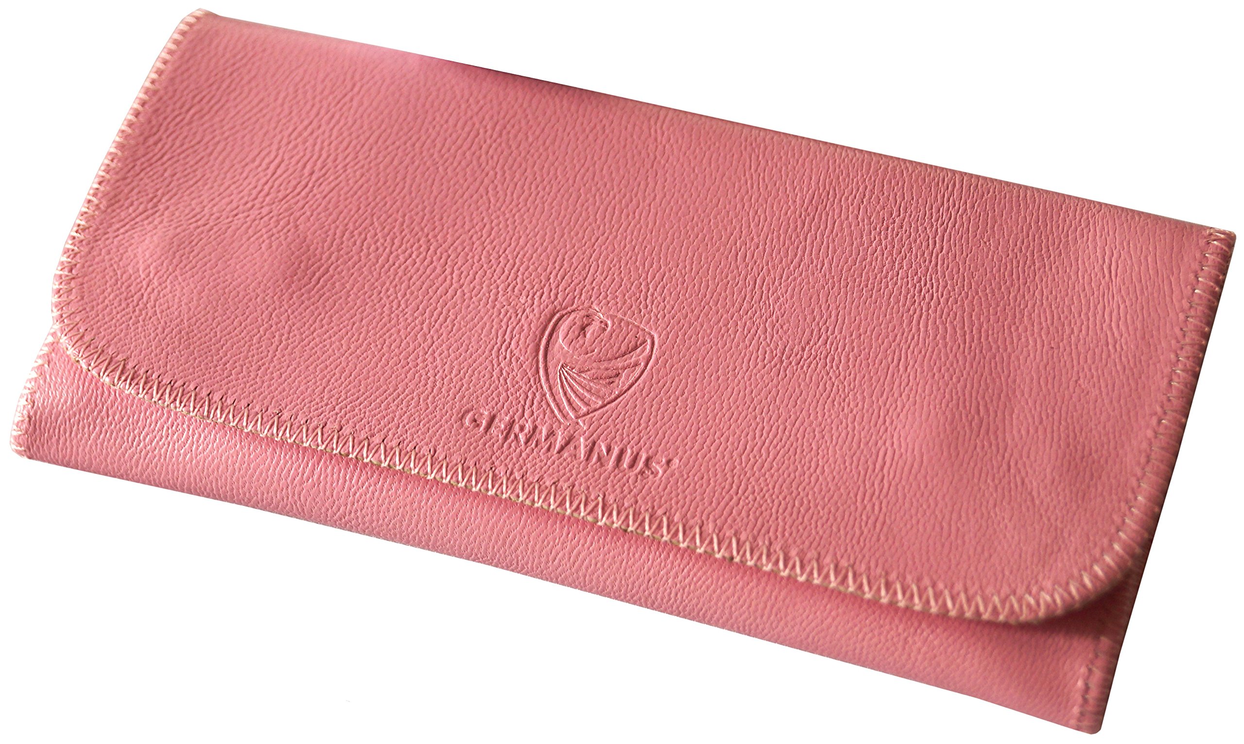 GERMANUS Tobacco Pouch from Genuine Leather in Pink - Made in EU - RUTILUS