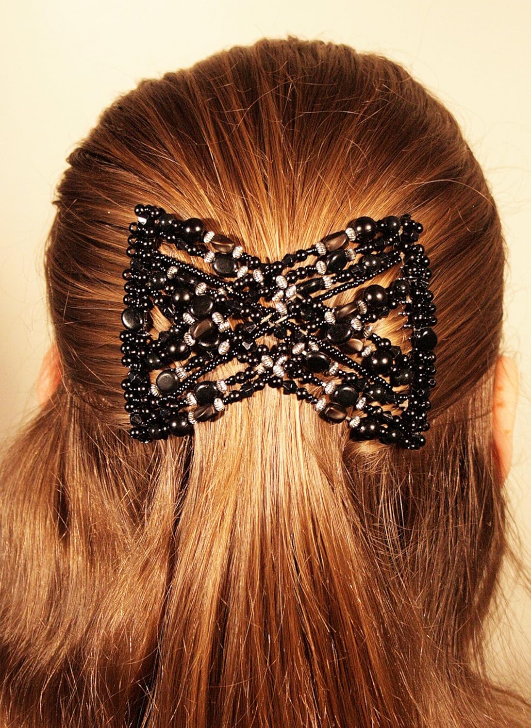 Mebella Women Magic Beads Hair Clip Stretchy EZ double comb swinky