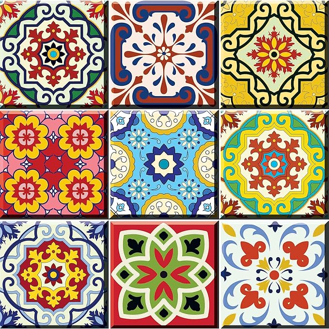 Amazon Com Tile Stickers 24 Pc Set Authentic Traditional Talavera