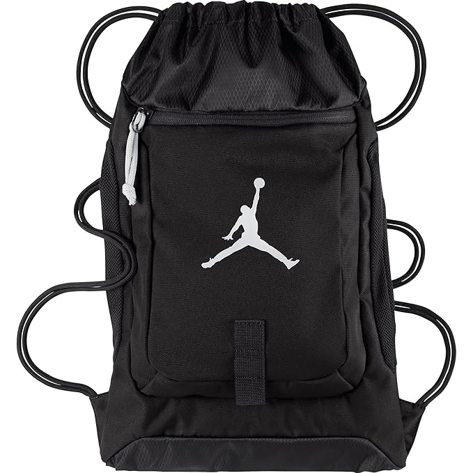 Air Jordan Drawstring Gymsack Backpack Black/White 612838