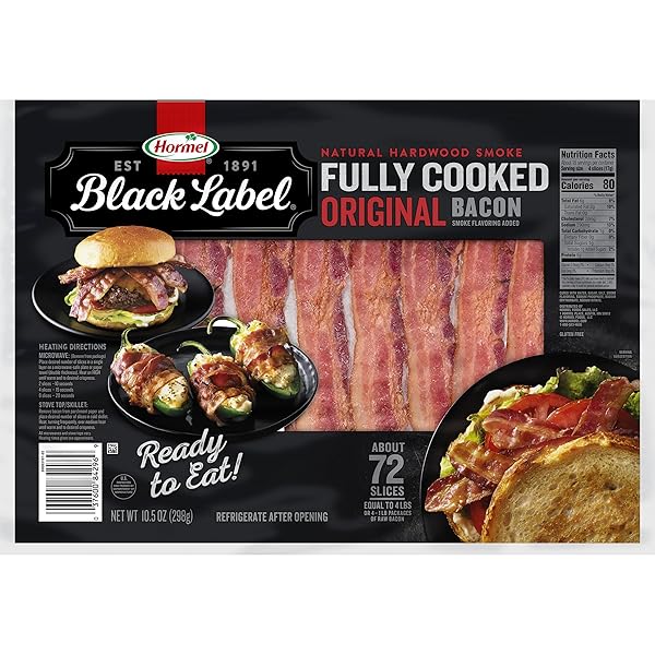 HORMEL BLACK LABEL FULLY COOKED BACON – THICK...