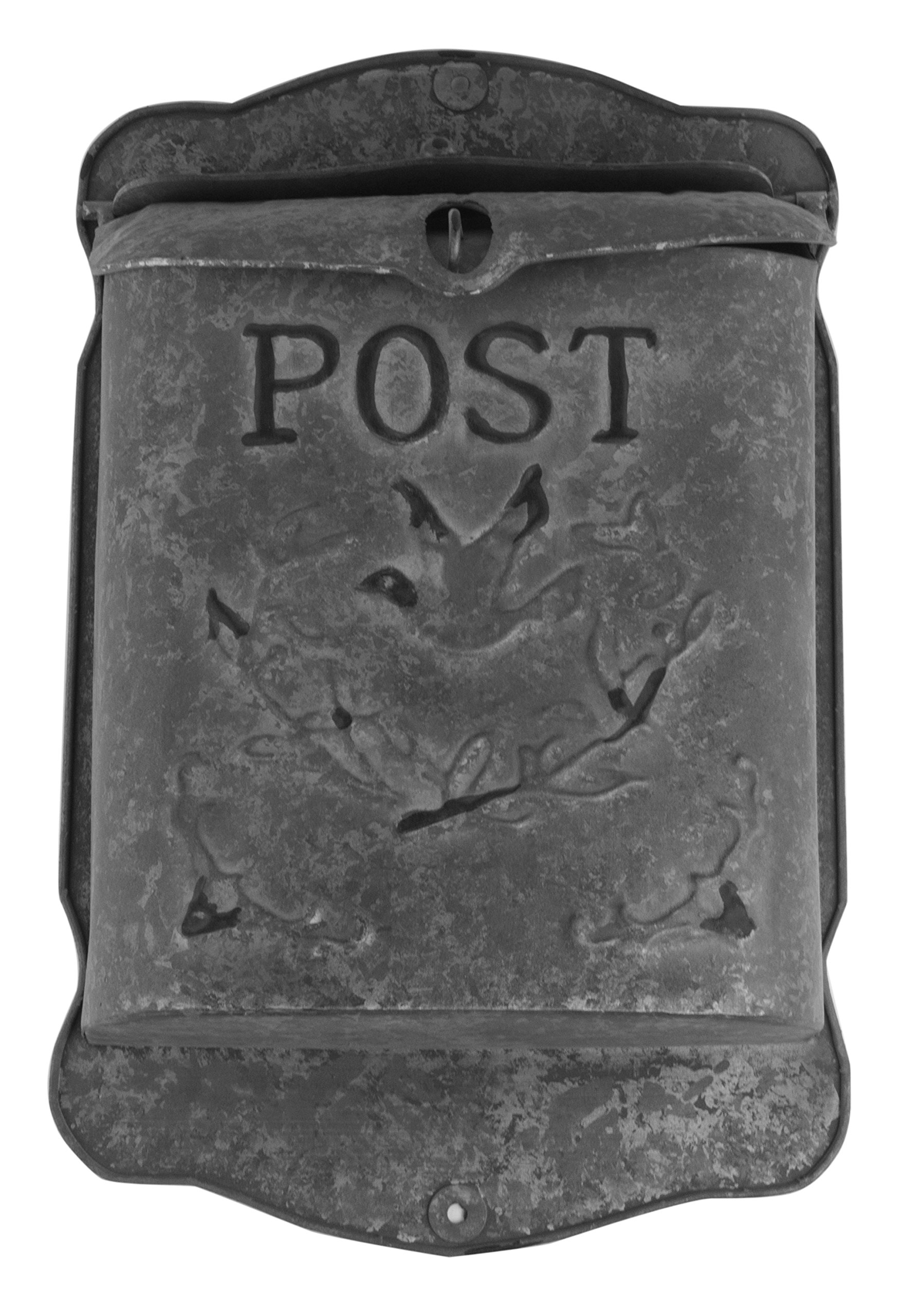 Rustic Galvanized Metal Post MailBox Country Style eBay