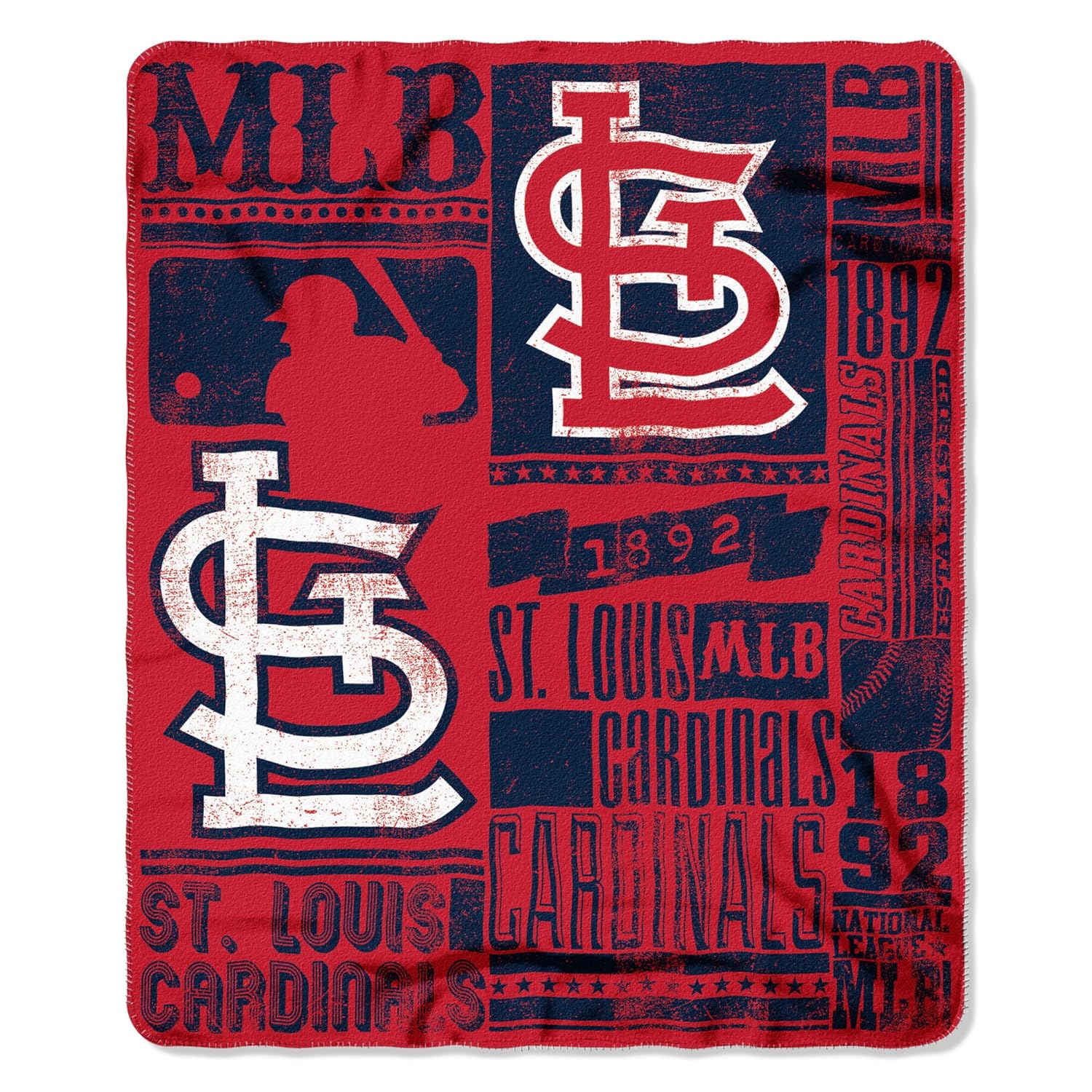 The Northwest Company MLB Men Unisex Adult Women MLB Strength Printed Fleece Throw 50 inch by 60 inch