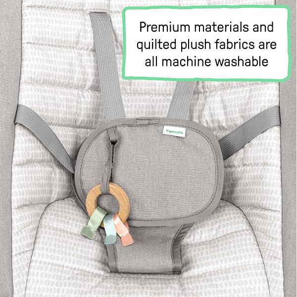 INGENUITY KEEP INMOTION AUTOMATIC BABY ROCKER SEAT, WITH REMOTE CONTROL FOR VIBRATION, MUSIC & VOLUME CONTROL, PREMIUM MATERIALS, 0-6M – SOULFUL SKIES