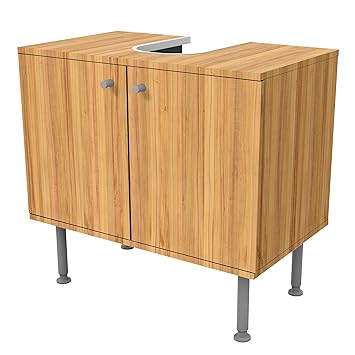 Waschbeckenunterschrank Bambus Schmal