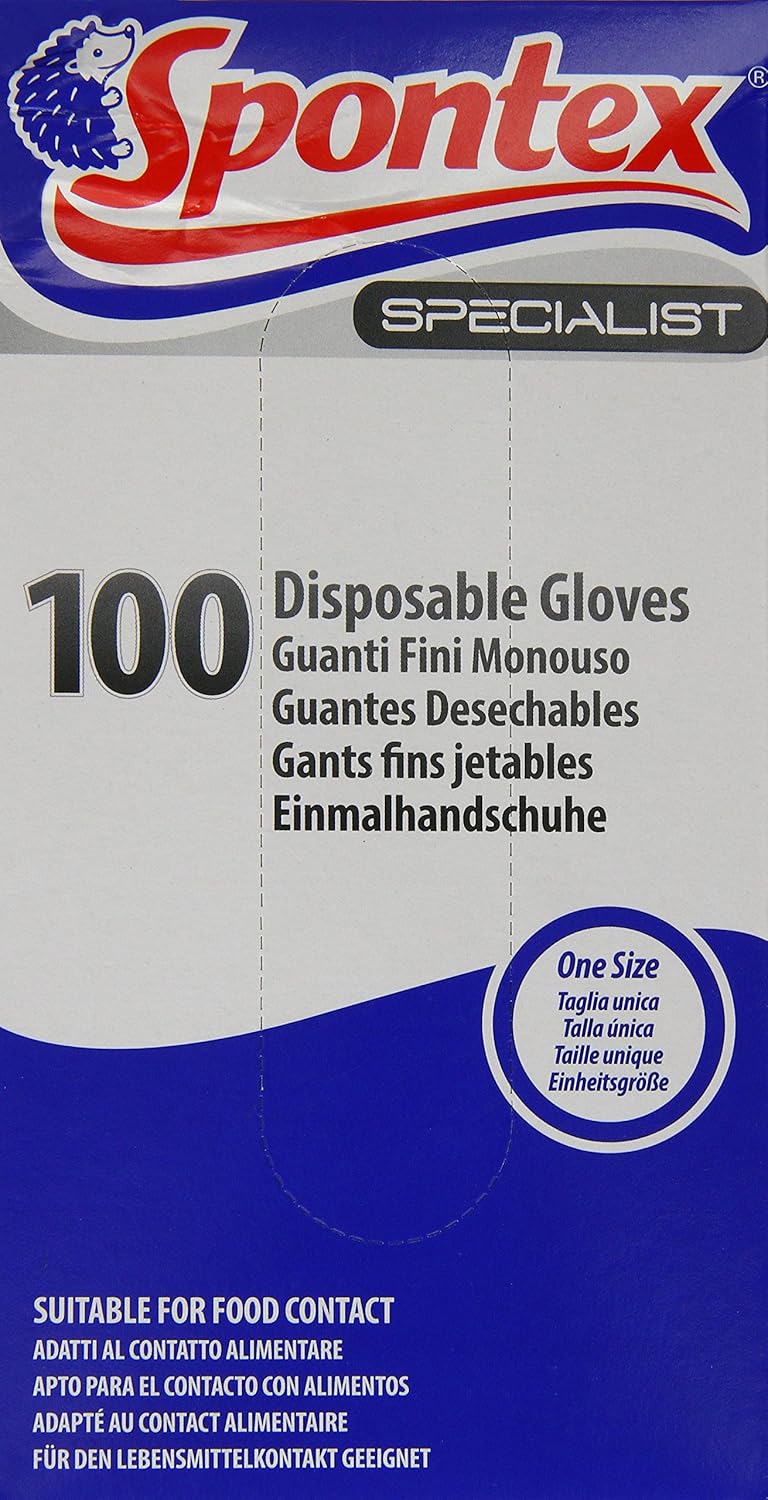 Spontex Specialist Disposable Gloves (Pack of 100) Amazon.co.uk