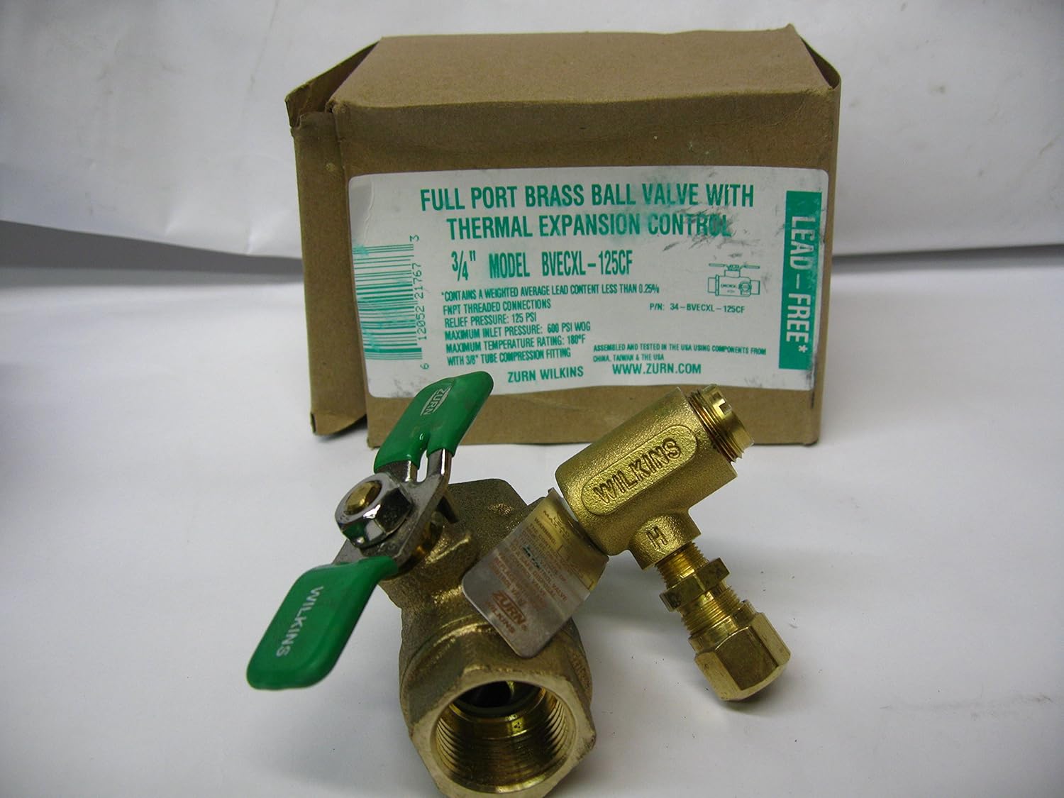 Valves & Manifolds Integral Thermal Expansion Relief Valve ZURN 3/4