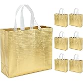 Tendwarm 6 Pcs Reusable Large Gift Bags with Handles for Party Wedding