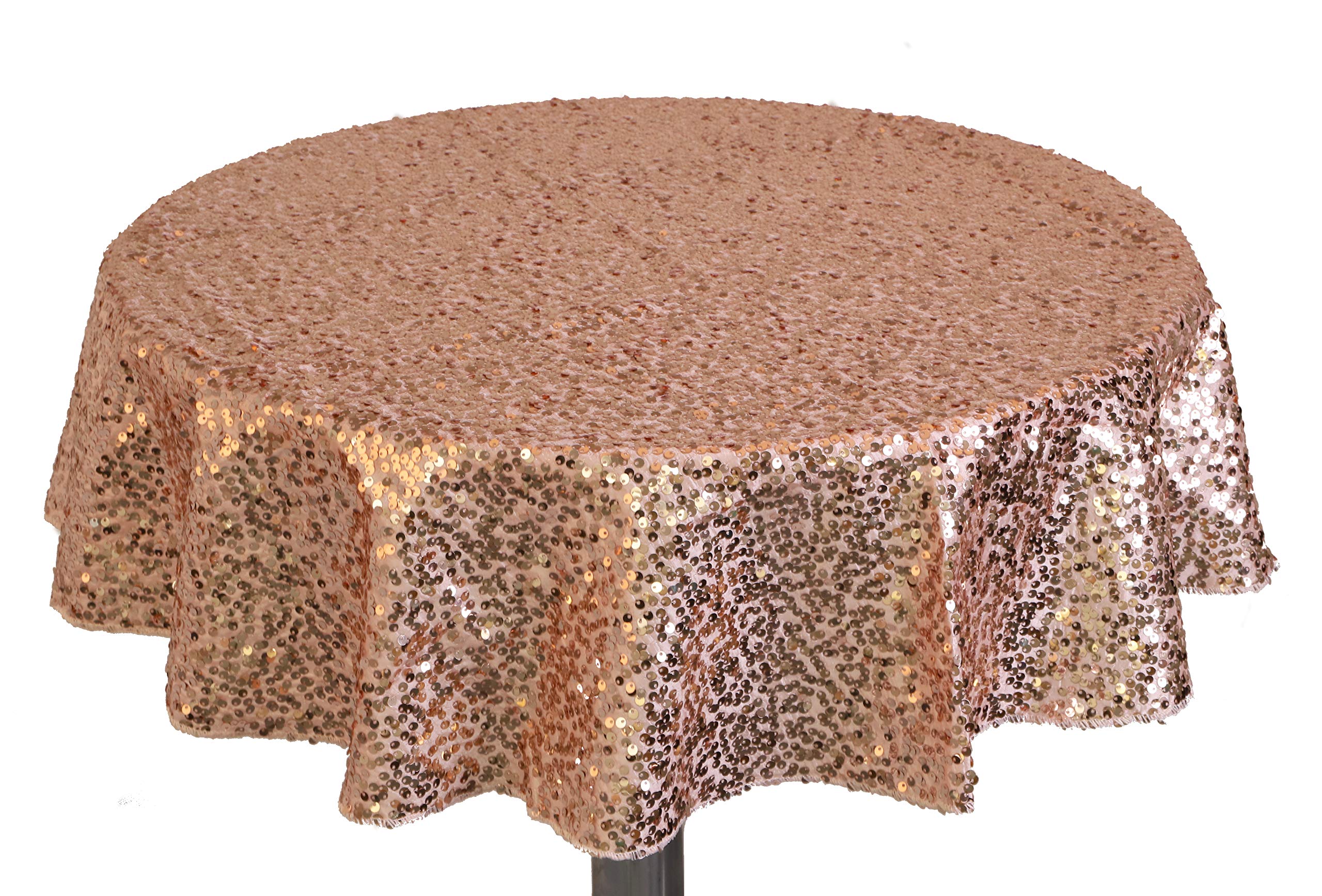 Christmas Concepts® Sequin Round Table Cloth - 36 Inches - Wedding/Party Decoration - Luxury Wedding Decoration (Blush)
