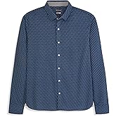 Van Heusen Mens Classic Fit Stain Shield Never Tuck Stretch Solid Button Down ShirtButton Down Shirt