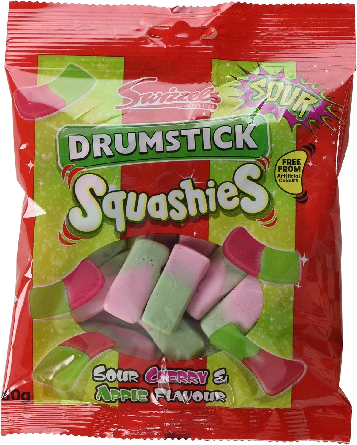 Squashies Banana & Blueberry Sweets 4-Pack - 110g Soft Chewy Candy Treats
