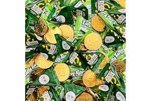 CRAZYOUTLET St. Patrick's Day Candy Assortment Chocolate Gold Coins, Popping Rocks, Sour Apple Taffies, Bulk Pack 3 Pounds