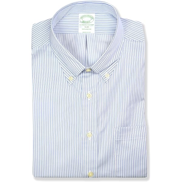 slim fit dress slacks Brooks Brothers® Newport Blue Casual Oxford Cloth Shirt – SRM Company Store main image 0