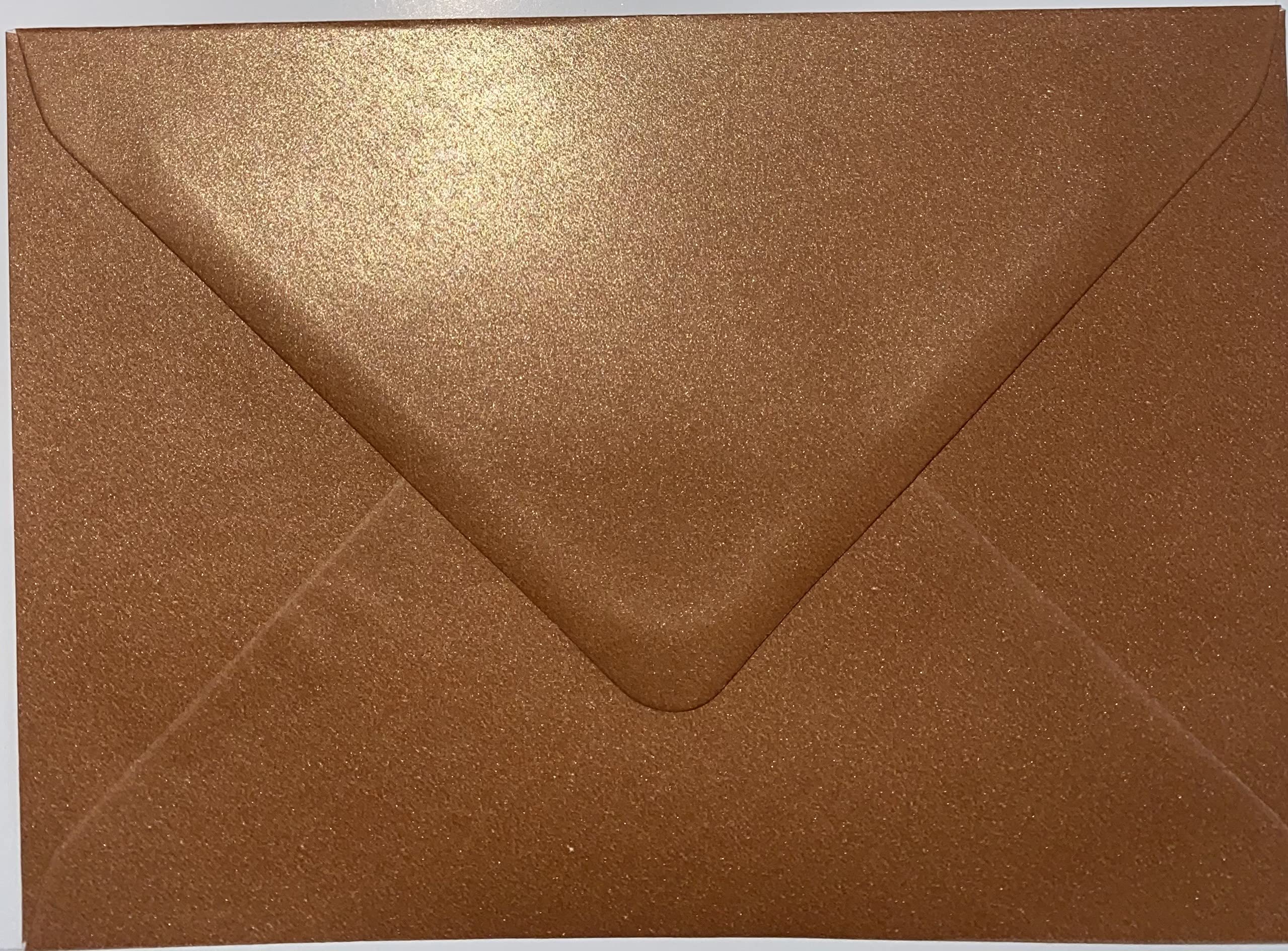 C5 Pearl Copper C5 Coloured Envelopes for A5 Greeting Cards Wedding Invitation Crafts 162x229mm- Pack of 10 envelopes (Pearl Copper)